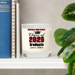 Personalized Maroon Class of 2026 Graduation Scented Candle