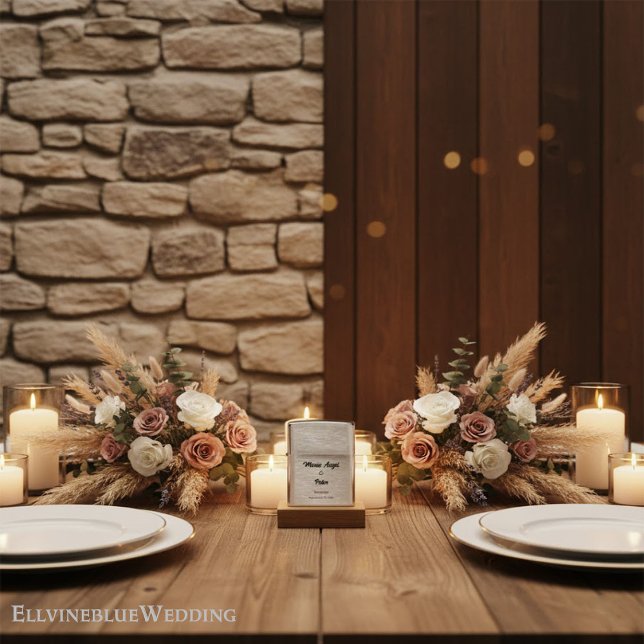 Personalized Marriage Date Brushed Chrome  Zippo Lighter (Creator Uploaded)