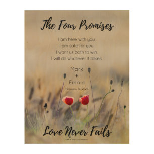 Personalized Marriage Promises Wood Wall Art