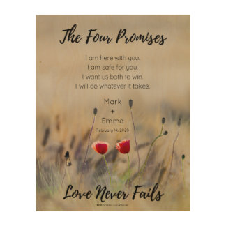 Personalized Marriage Promises Wood Wall Art