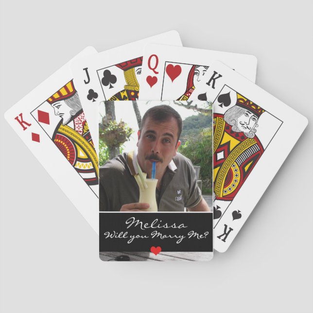 Personalized Marriage Proposal Playing Cards (Back)