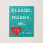 Personalized Marriage Proposal Please Marry Me Jigsaw Puzzle at Zazzle