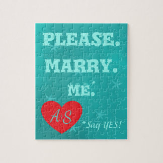 Personalized marriage proposal please marry me jigsaw puzzle