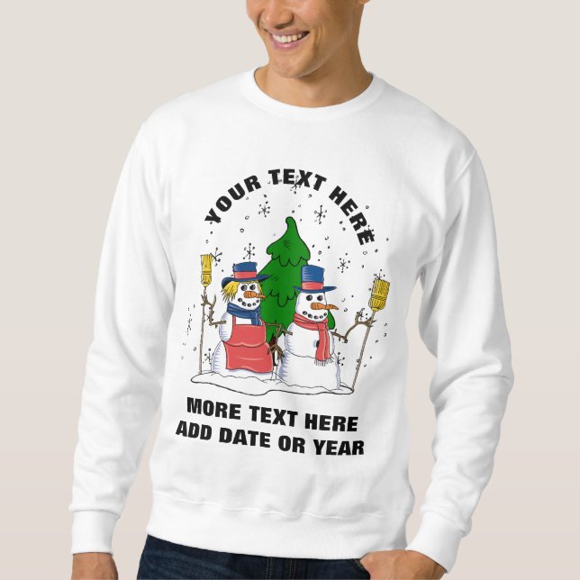 Personalized Married Christmas Clothing Sweatshirt (Front)