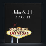 Personalized Married in Las Vegas Wedding Album Binder<br><div class="desc">Personalized Married in Las Vegas  Wedding Album. Change the names and date of your wedding to your own.</div>