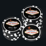 Personalized Married in Las Vegas Wedding Favor Poker Chips<br><div class="desc">Get ready for a memorable Las Vegas wedding with these customizable married in las vegas wedding poker chips.</div>