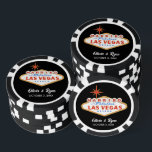 Personalized Married in Las Vegas Wedding Favor Poker Chips<br><div class="desc">Get ready for a memorable Las Vegas wedding with these customizable married in las vegas wedding poker chips.</div>