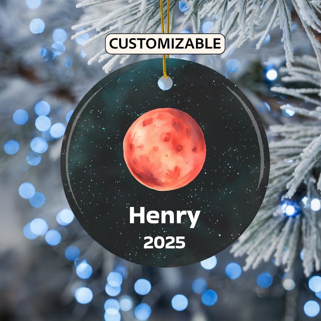 Personalized Mars Ornament, Solar System, Planet Ceramic Ornament (Creator Uploaded)