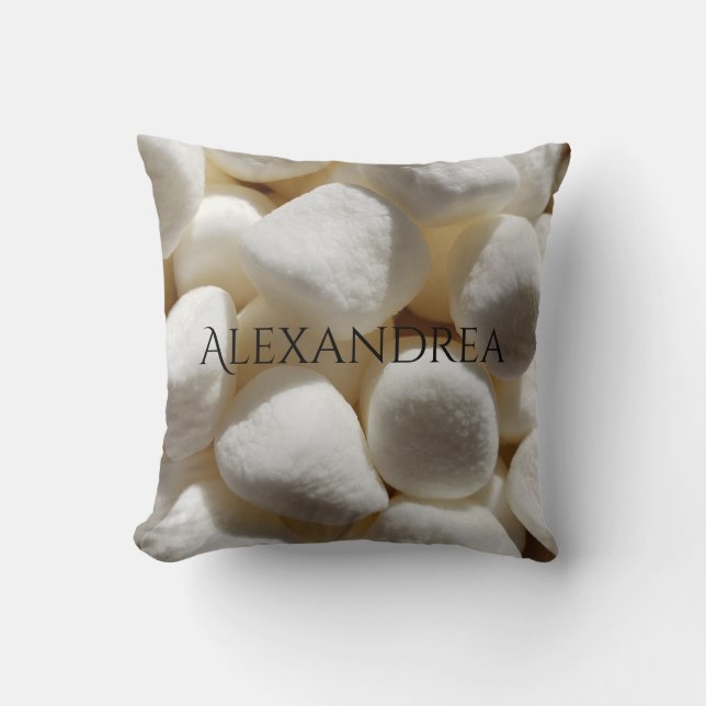 Personalized Marshmallow Throw Pillow (Front)