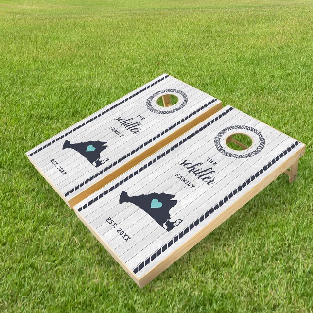 Personalized Martha's Vineyard Family Name Cornhole Set (Creator Uploaded)