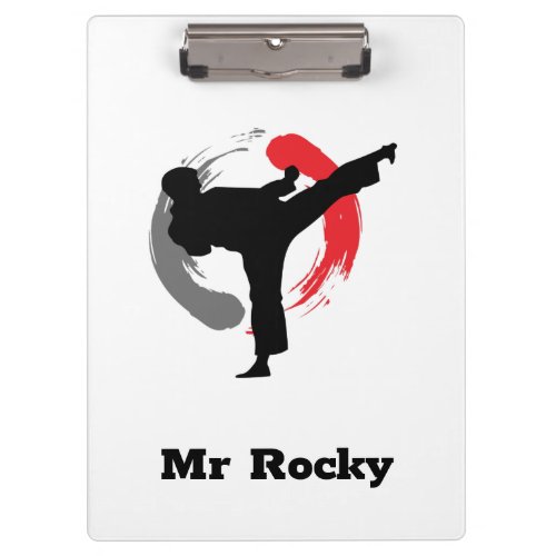 Personalized Martial Art Teacher Clipboards