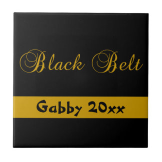 Personalized Martial Arts Black Belt Tile