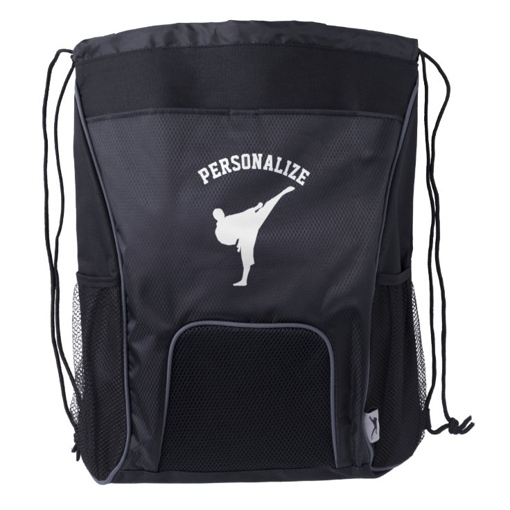 Personalized martial arts drawstring backpack Zazzle