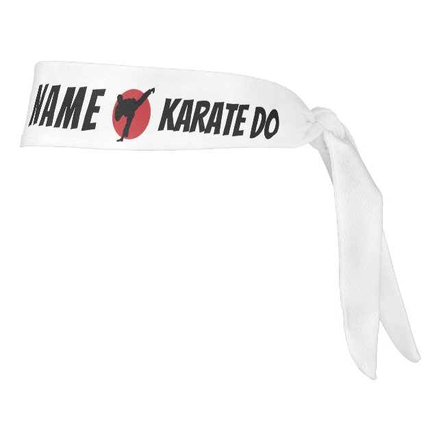 Personalized Martial Arts Gift Custom Karate Tie Headband (Rotate 90)