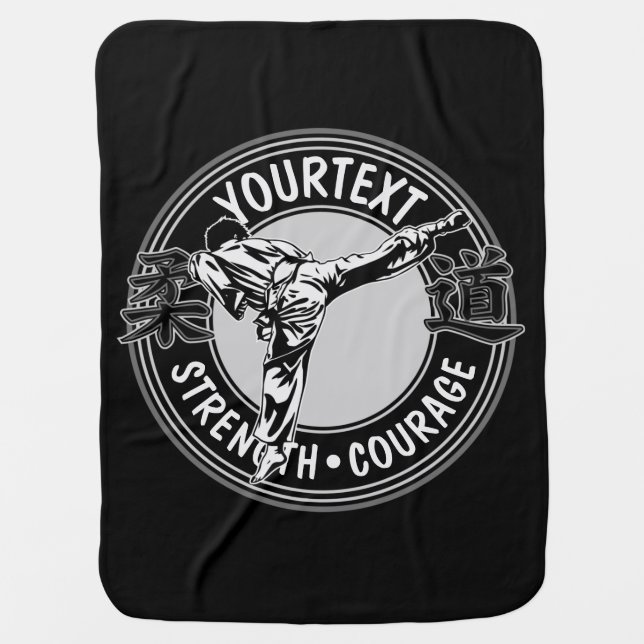Personalized Martial Arts JUDO Japan Combat Sport  Baby Blanket (Front)