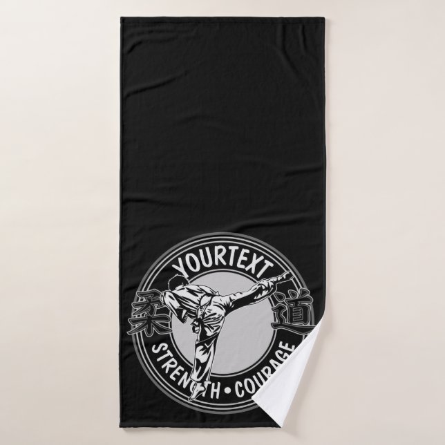 Personalized Martial Arts JUDO Japan Combat Sport Bath Towel Set (Bath Towel)