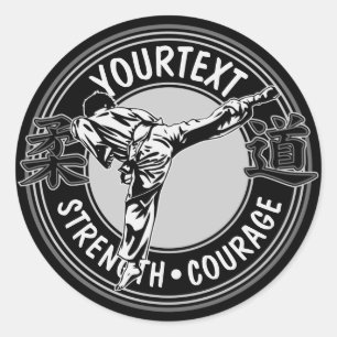 Personalized Martial Arts JUDO Japan Combat Sport  Classic Round Sticker