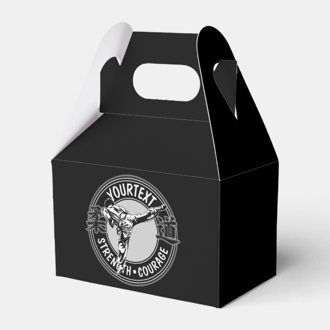Personalized Martial Arts JUDO Japan Combat Sport  Favor Boxes (Front Side)