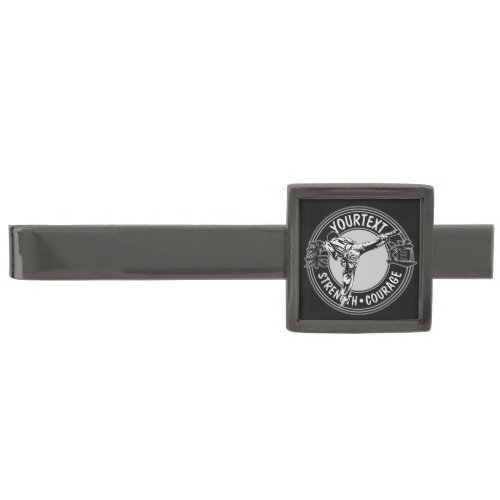 Personalized Martial Arts JUDO Japan Combat Sport  Gunmetal Finish Tie Bar