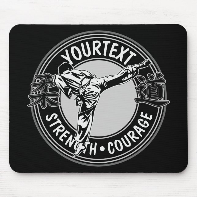 Personalized Martial Arts JUDO Japan Combat Sport Mouse Pad (Front)