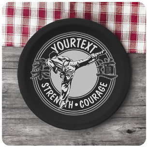 Personalized Martial Arts JUDO Japan Combat Sport Paper Plates