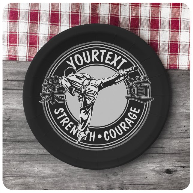 Personalized Martial Arts JUDO Japan Combat Sport  Paper Plates (Creator Uploaded)
