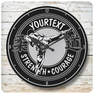 Personalized Martial Arts JUDO Japan Combat Sport Round Clock