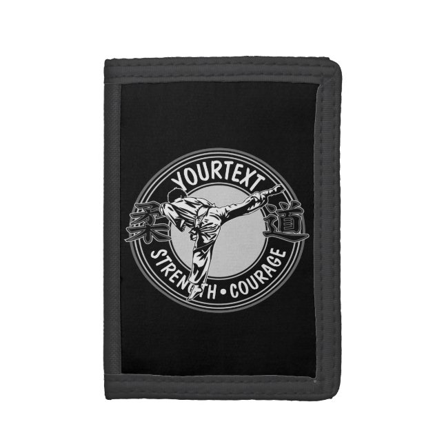 Personalized Martial Arts JUDO Japan Combat Sport Trifold Wallet (Front Vertical)