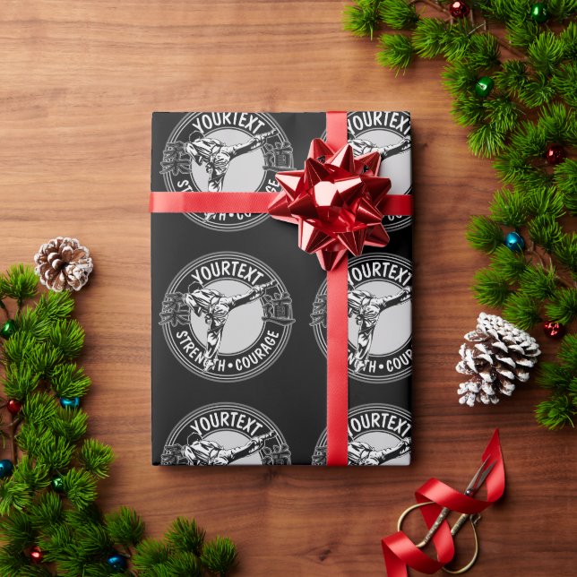 Personalized Martial Arts JUDO Japan Combat Sport  Wrapping Paper (Holiday Gift)