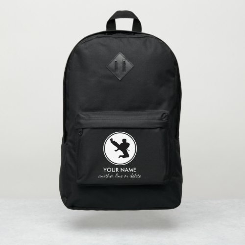 Personalized Martial Arts Karate Custom Name Text Port Authority Backpack