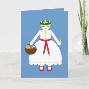 Personalized Martzkin St. Lucia Day Greeting Card