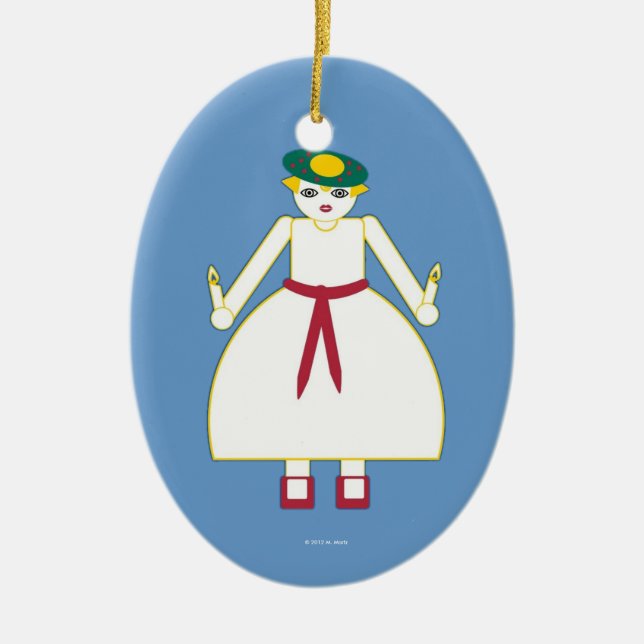 Personalized Martzkin St. Lucia Day Ornament (Front)
