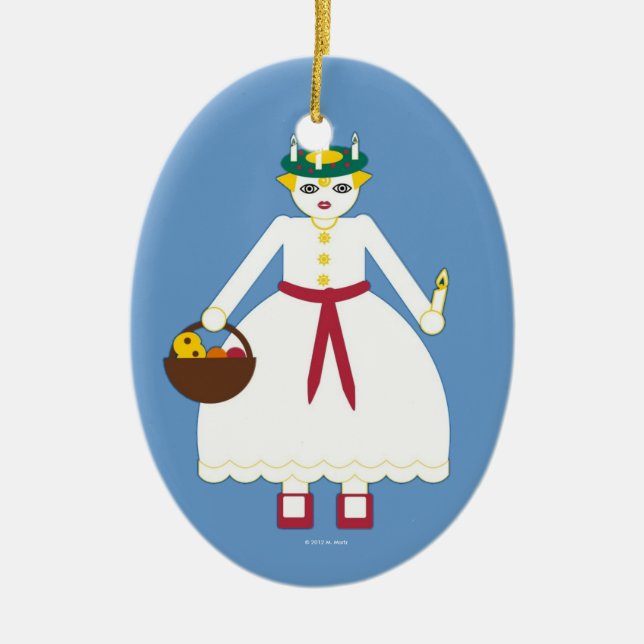 Personalized Martzkin St. Lucia Day Ornament (Front)