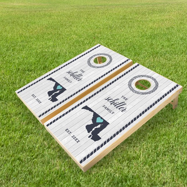 Personalized Maryland Family Name Cornhole Set (Creator Uploaded)