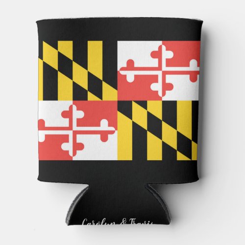 Personalized Maryland Flag Can Cooler
