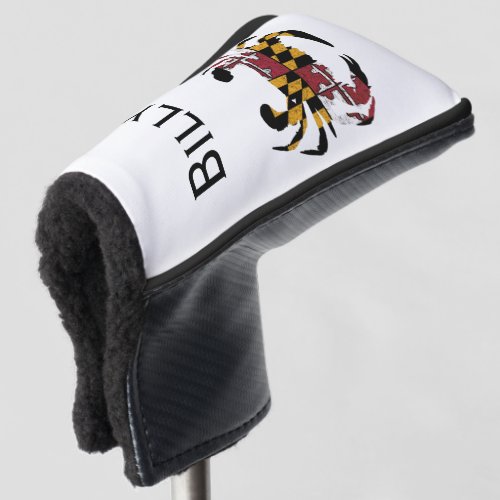 Personalized Maryland Flag  Crab Putter Cover