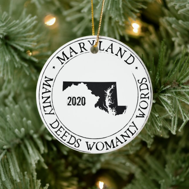 Personalized Maryland Ornament (Tree)