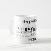 Personalized Masculine Happy Birthday for Him