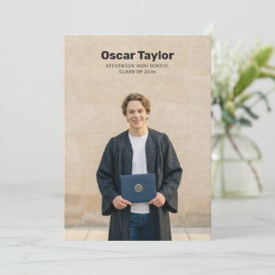 Personalized Masculine Photo Graduation Class 2026 Announcement