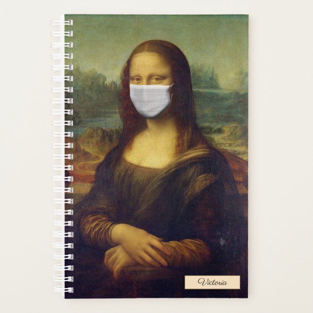 Personalized Masked Mona Lisa Student Planner (Front)