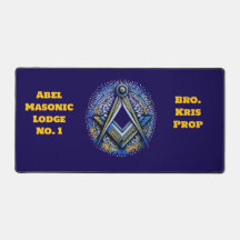 Personalized Masonic Desk Mat Gift for Mason
