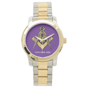 Personalized Masonic Gifts Freemason Purple Watch