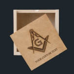 Personalized Masonic Gifts | Freemason Wooden Box<br><div class="desc">If you're looking for unique, personalized masonic gifts, here is a freemason wooden box that you can customize! The design features a square and compass symbol that appears to be "wood burned" in, with an area below for your own custom text. Customize it with your name, the name of a...</div>