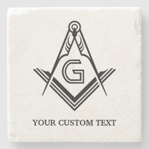 Personalized Masonic Gifts Stone Coaster