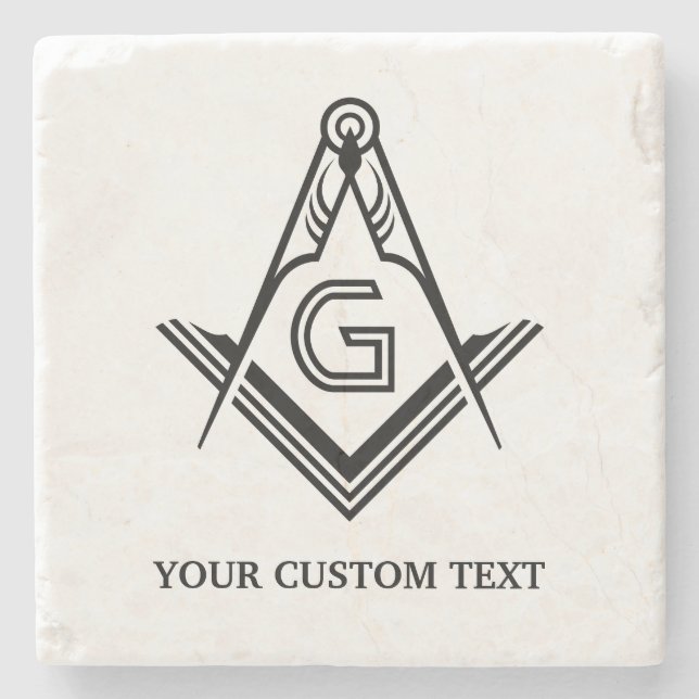 Personalized Masonic Gifts |  Stone Coaster (Front)