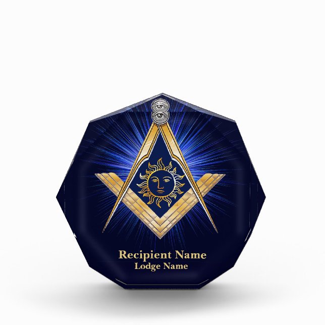 Personalized Masonic Lodge Award Keepsake (Front)