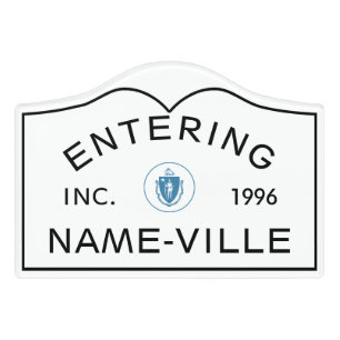 PERSONALIZED Massachusetts Name Sign
