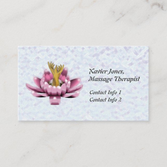 Personalized Massage Therapist business cards (Front)
