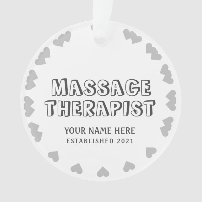 Personalized Massage Therapist Ornament (Front)