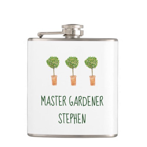 Personalized Master Gardener  Gardening Flask